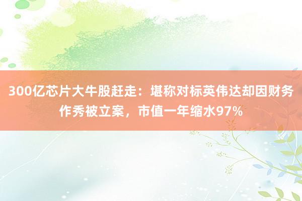 300亿芯片大牛股赶走：堪称对标英伟达却因财务作秀被立案，市值一年缩水97%