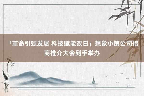 「革命引颈发展 科技赋能改日」想象小镇公司招商推介大会到手举办