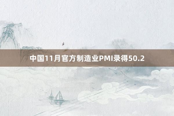 中国11月官方制造业PMI录得50.2