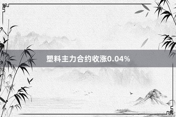 塑料主力合约收涨0.04%