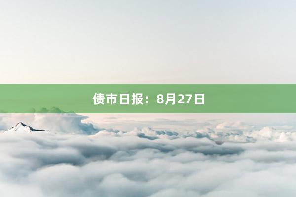 债市日报：8月27日